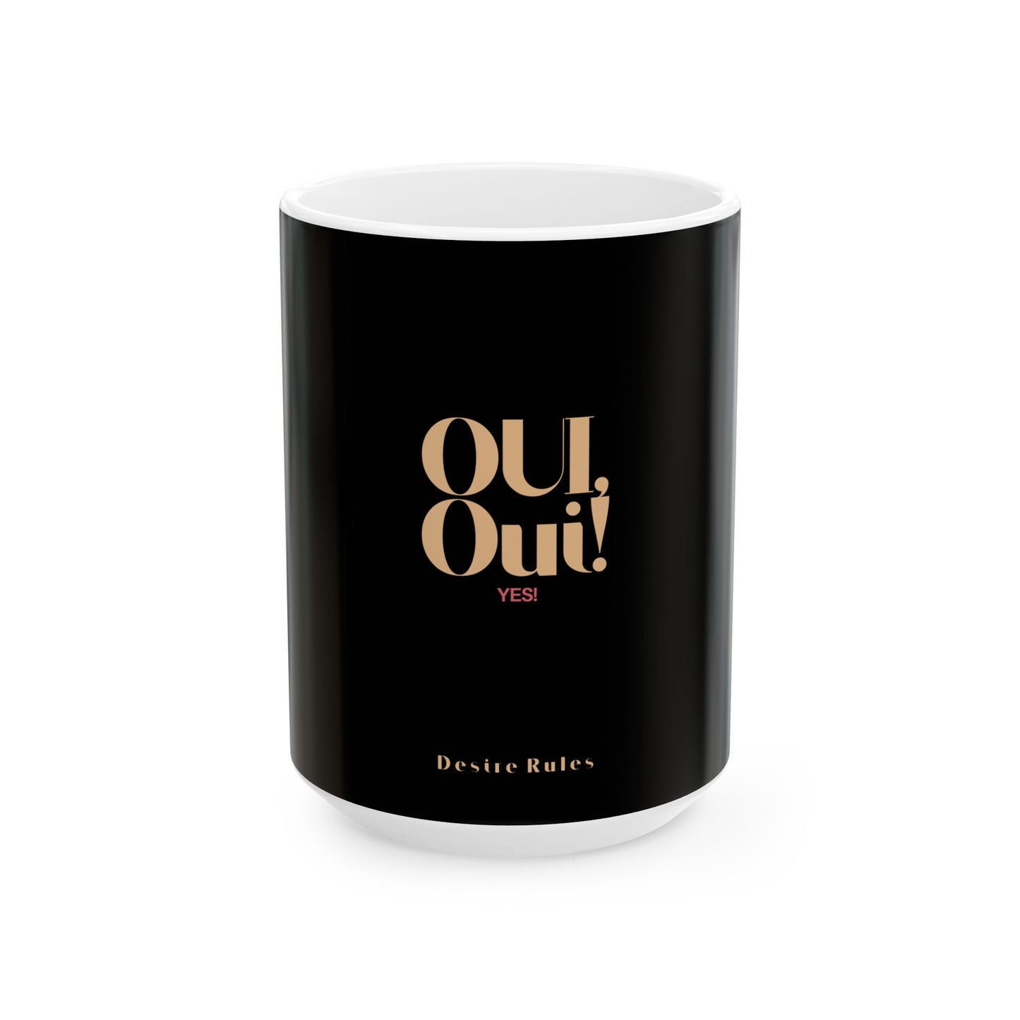 Oui Oui Black Coffee Mug