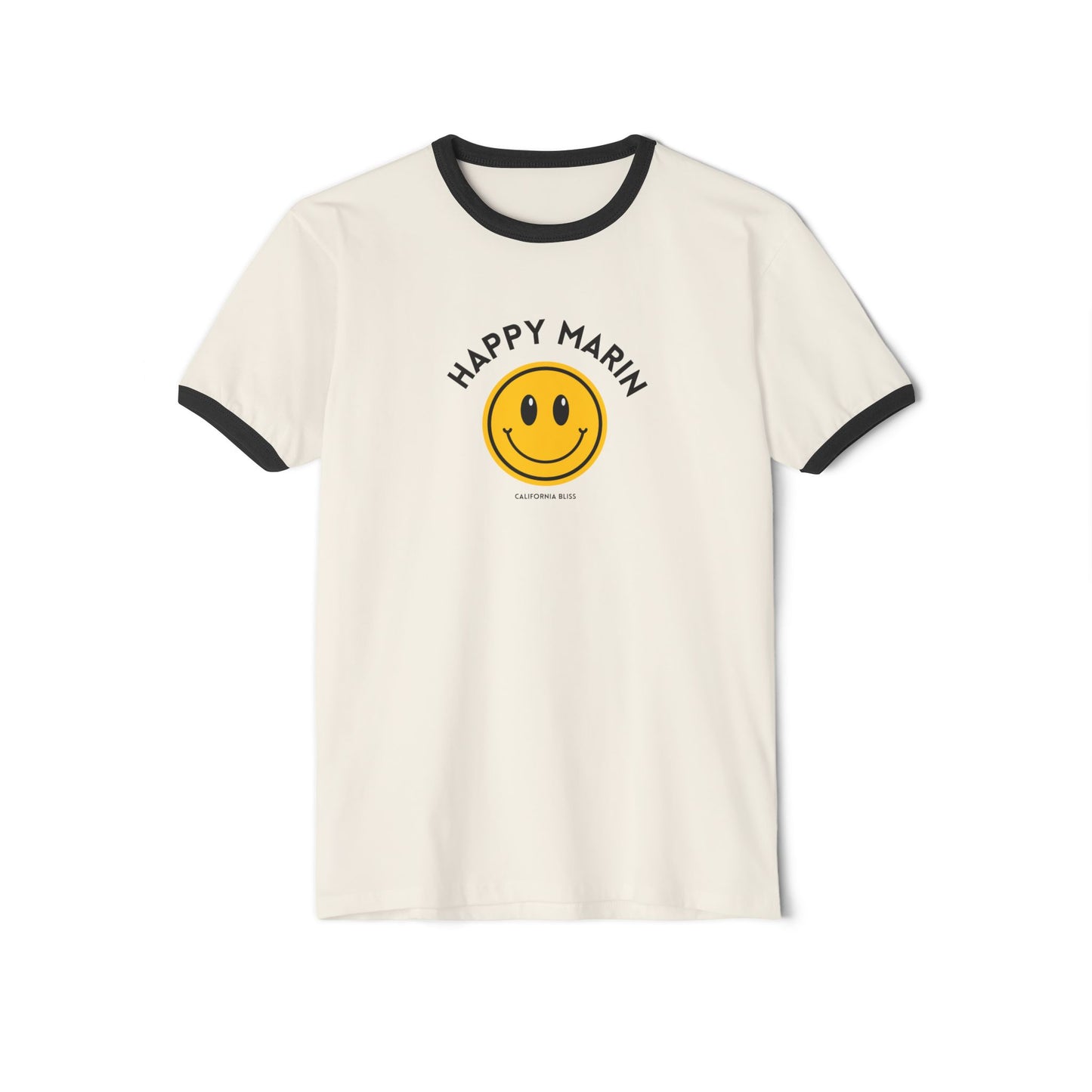 Happy Marin California Bliss Ringer T-Shirt, Unisex