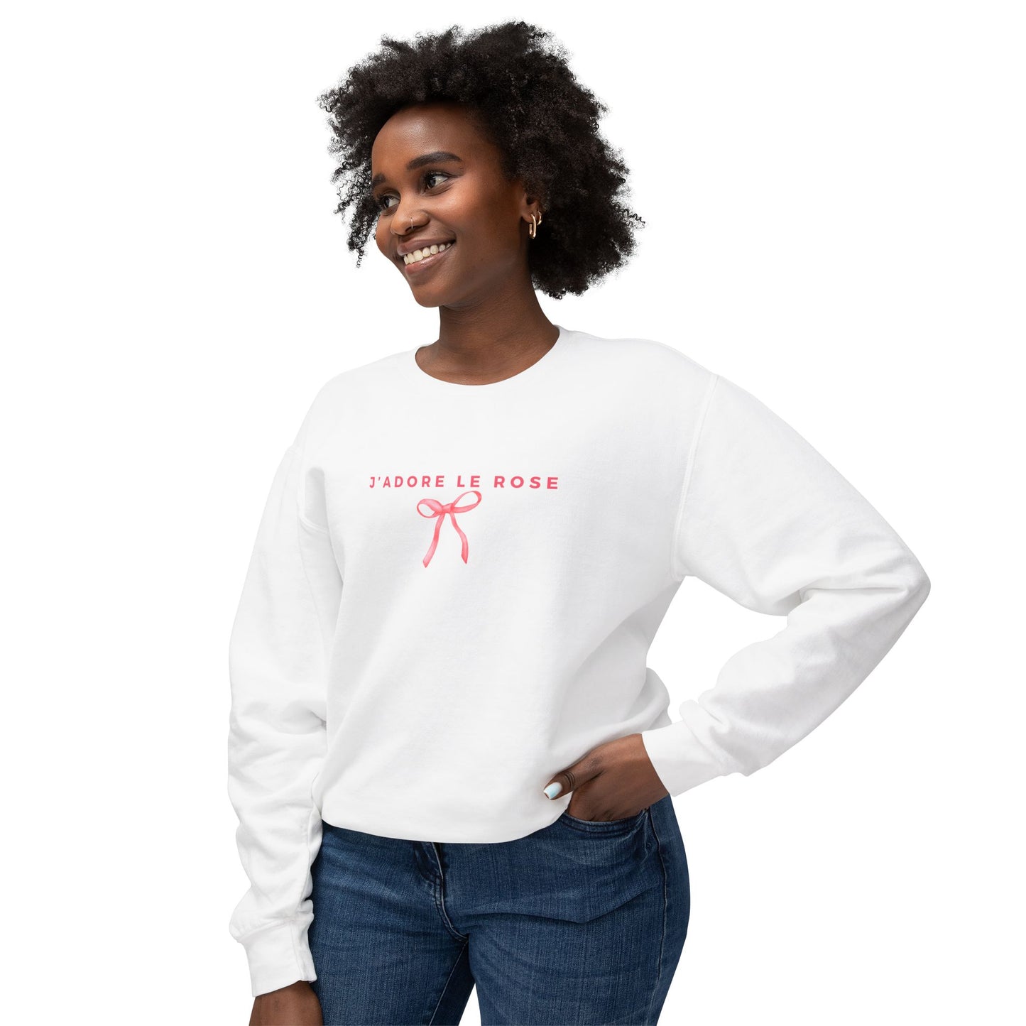 Pink Lover Lightweight Crewneck Sweatshirt | J'adore le rose