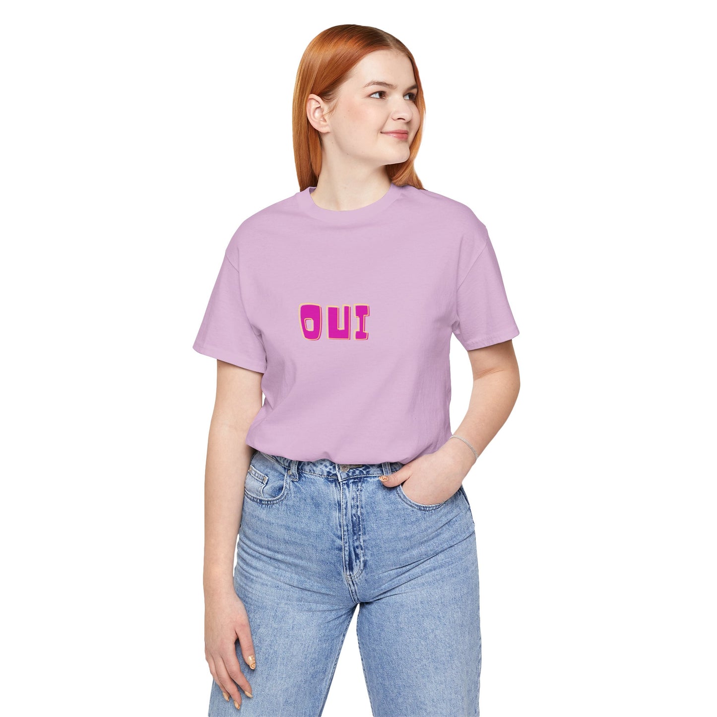 French Bold OUI Tee, Summer Colors