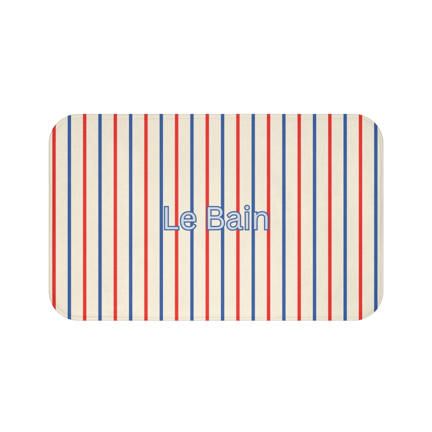 Le Bain Tricolor Striped Bath Mat, CREAM
