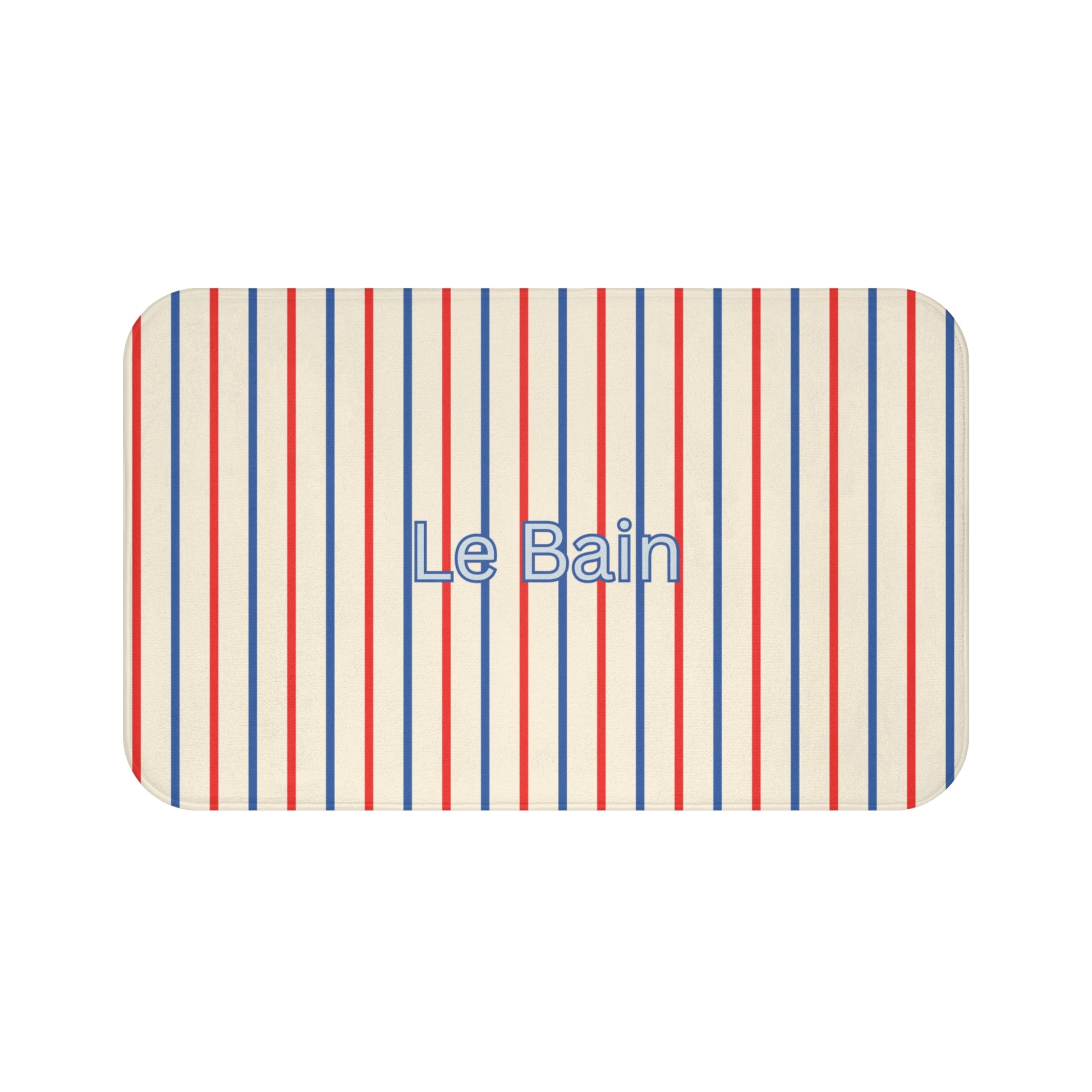 Le Bain Tricolor Striped Bath Mat, CREAM