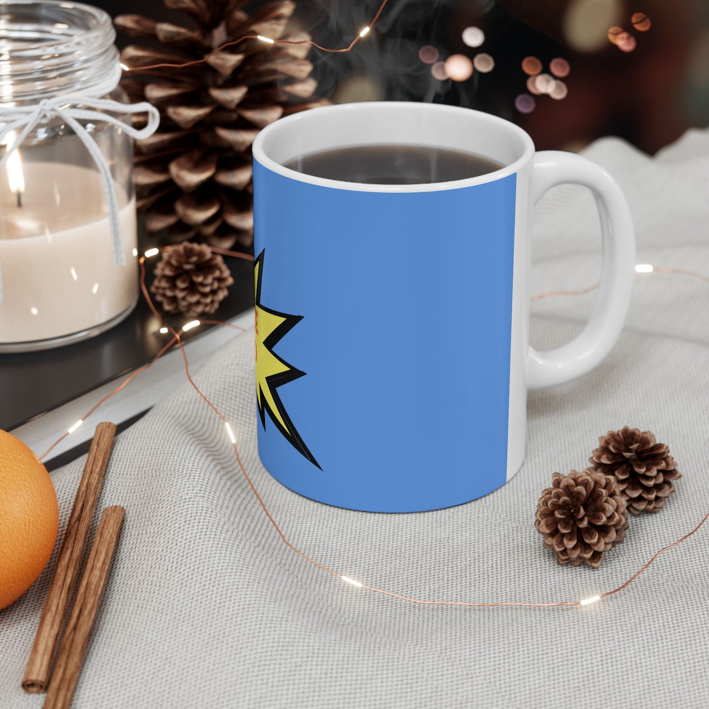 Middle Child Super Hero Ceramic Mug, Vivid Blue