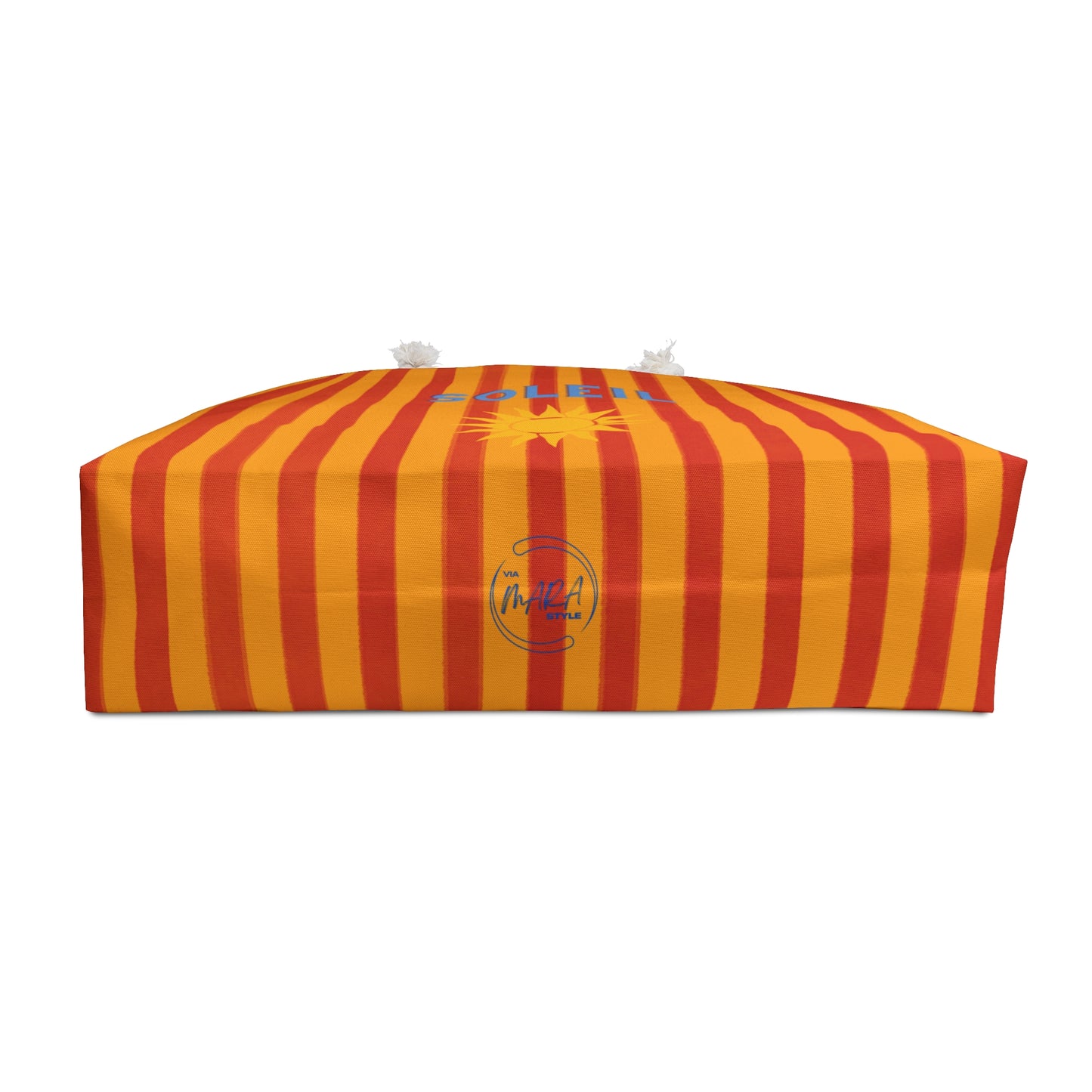 Soleil Striped Weekender Bag — Sunny Orange Beach Tote