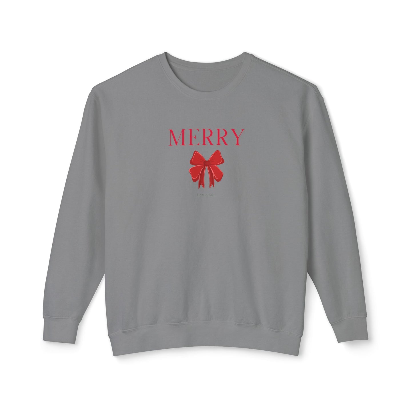 Merry Christmas Bow Ladies Sweatshirt, Luxe