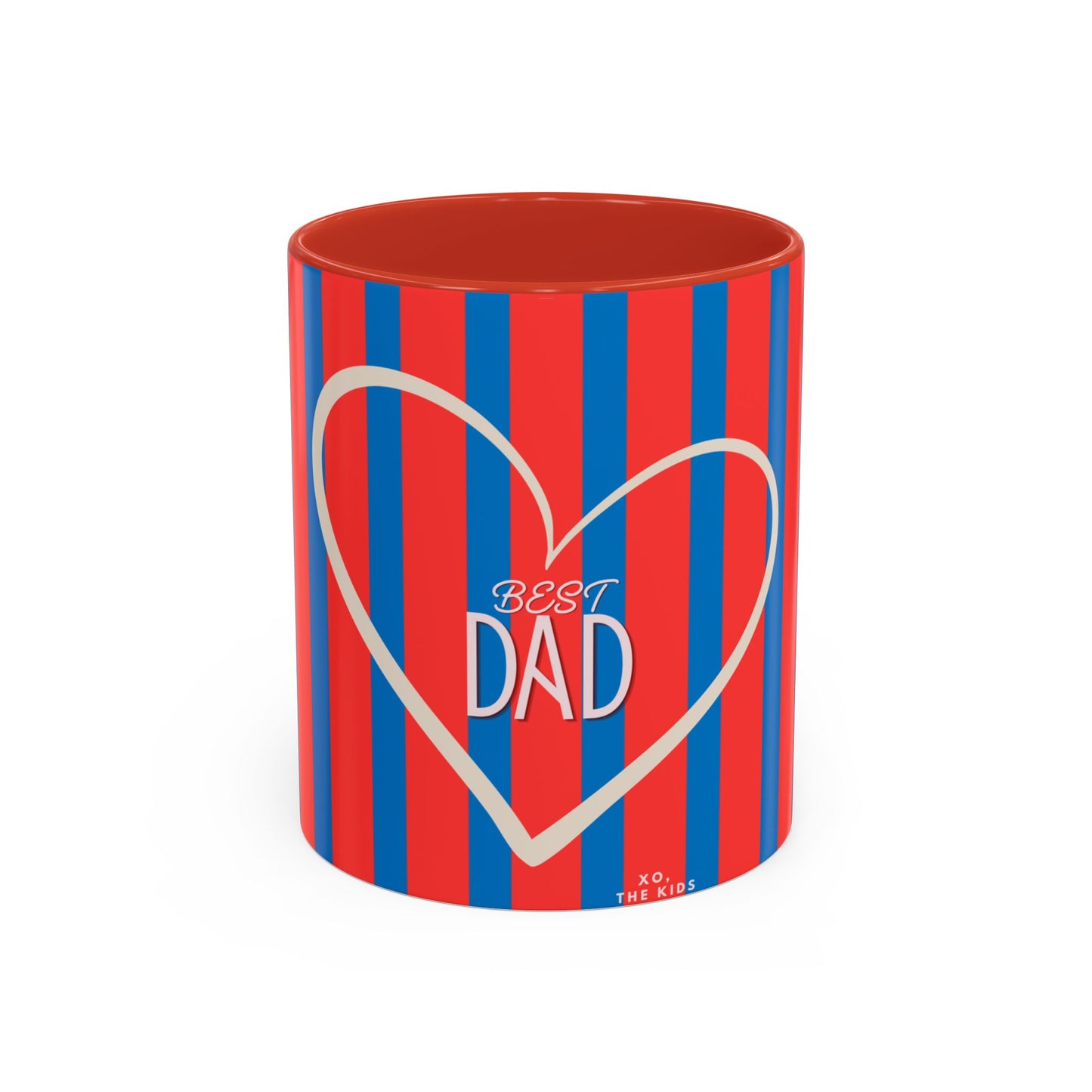 Best Dad Striped Accent Coffee Mug — Father's Day Gift