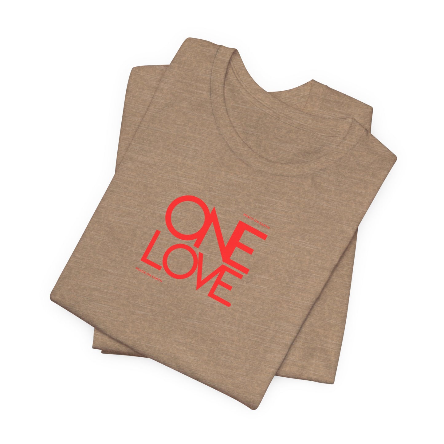 One Love Tee, PEACE ON EARTH  Holiday Shirt