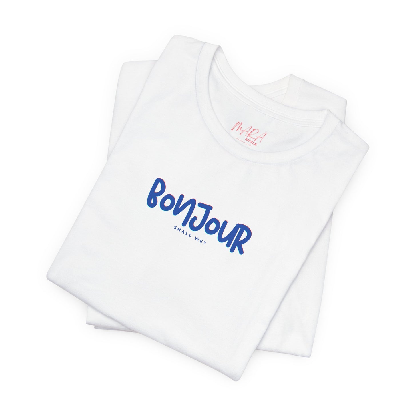 Bonjour Playful Hello Unisex Tee, French Preppy
