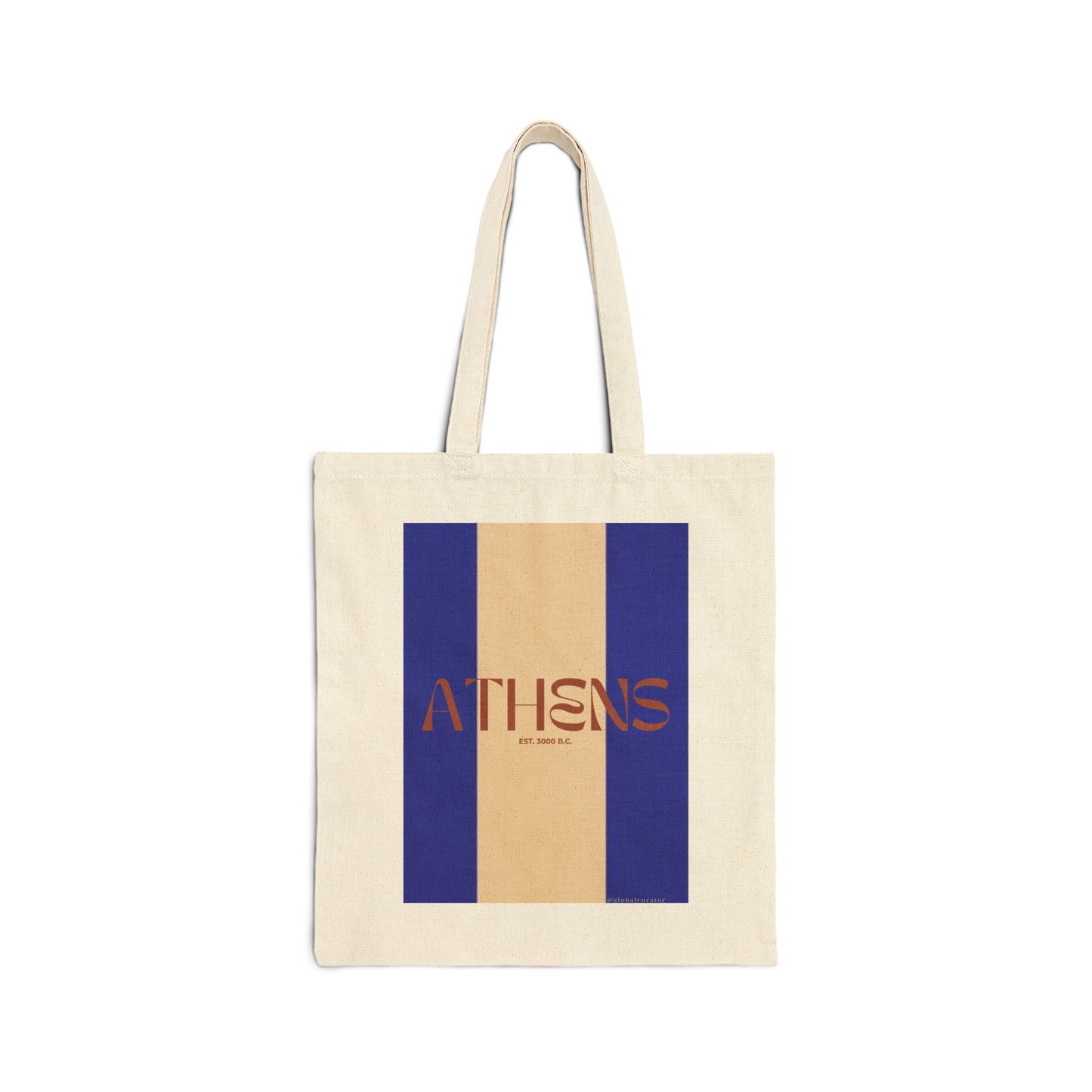 Athens Canvas Tote Bag, Global Nomad Edition