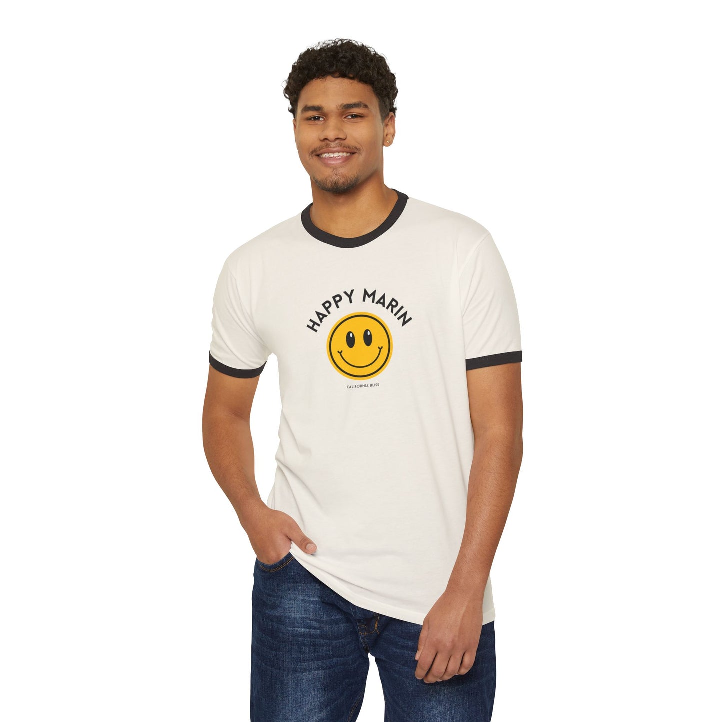 Happy Marin California Bliss Ringer T-Shirt, Unisex