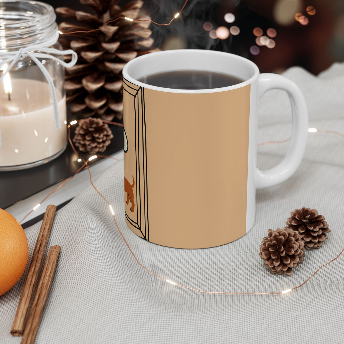 Bonjour Dachshund Ceramic Mug