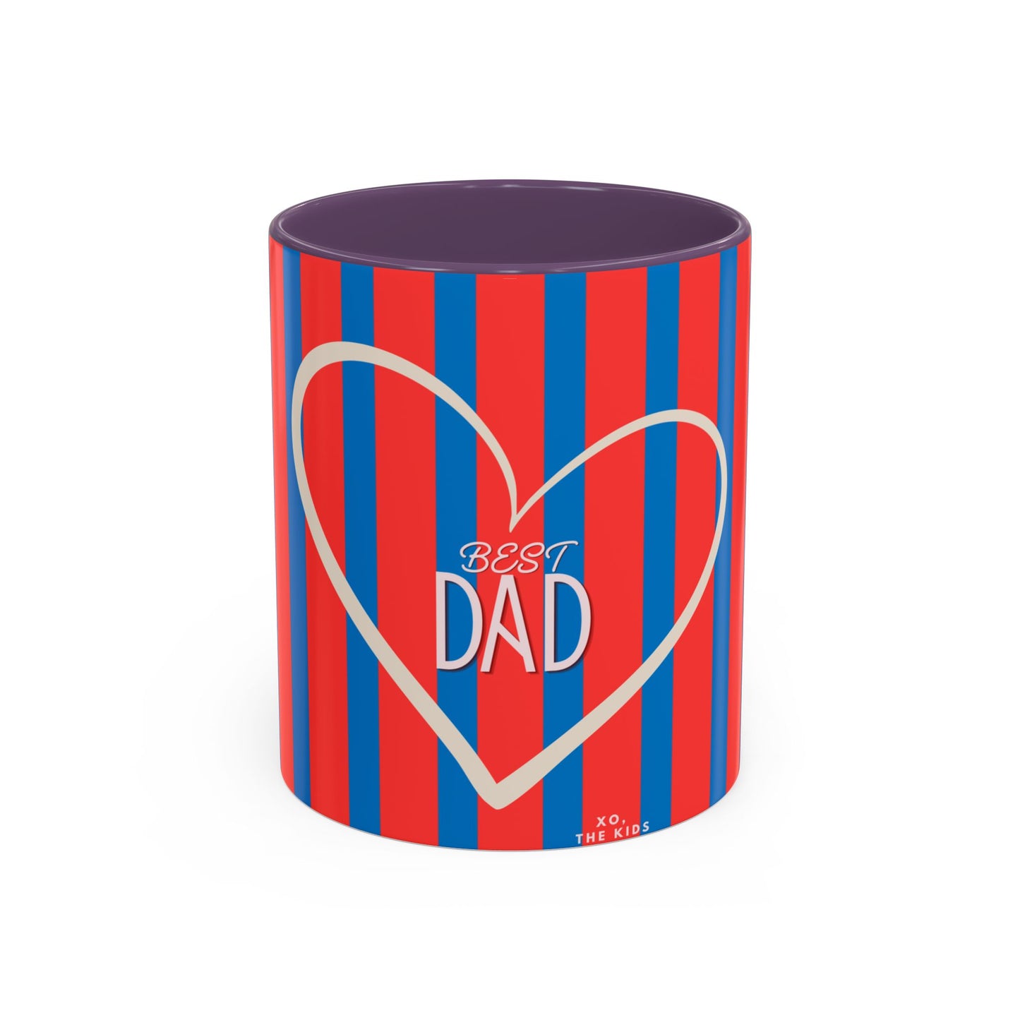 Best Dad Striped Accent Coffee Mug — Father's Day Gift
