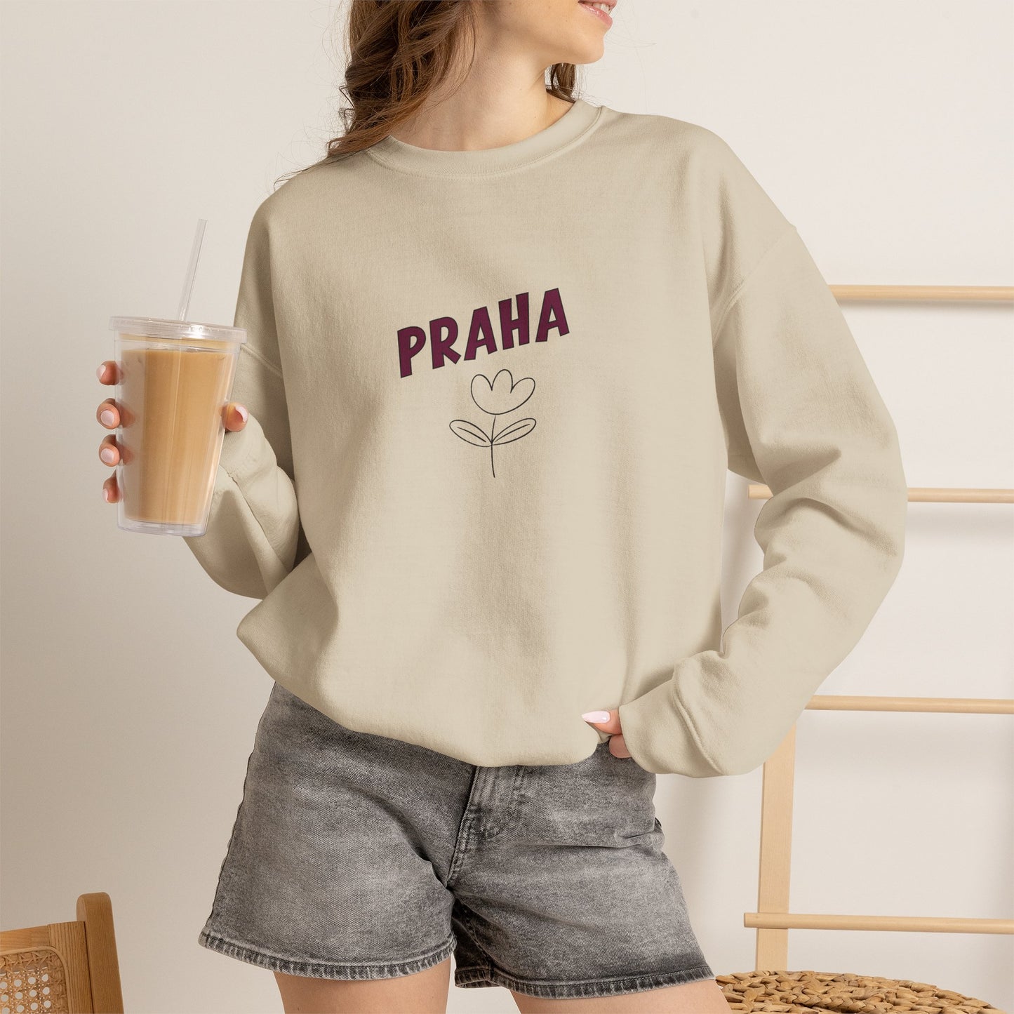 PRAHA Floral Crewneck Sweatshirt - Global Nomad Edition