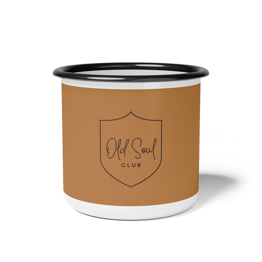 Old Soul Club Camping Mug, Light Brown