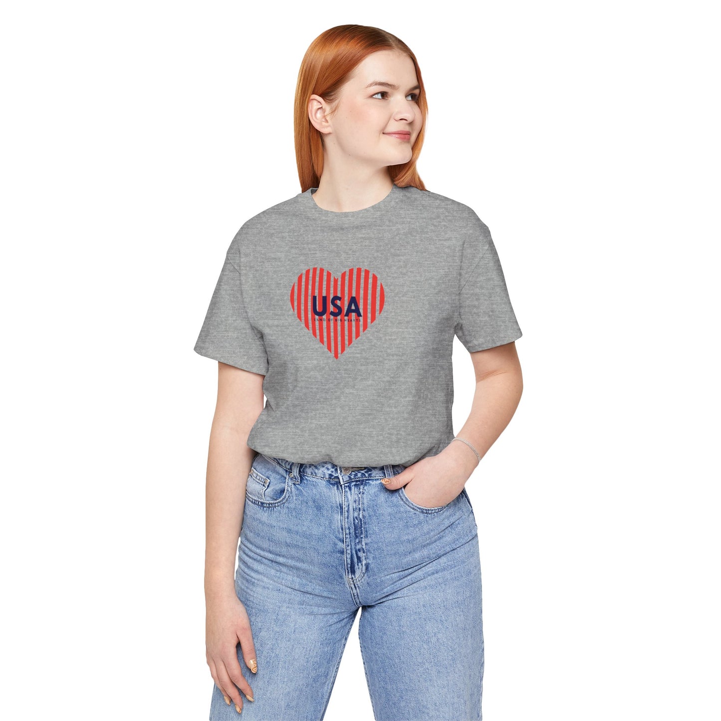 Team USA Heart Tshirt, Patriotic Shirt