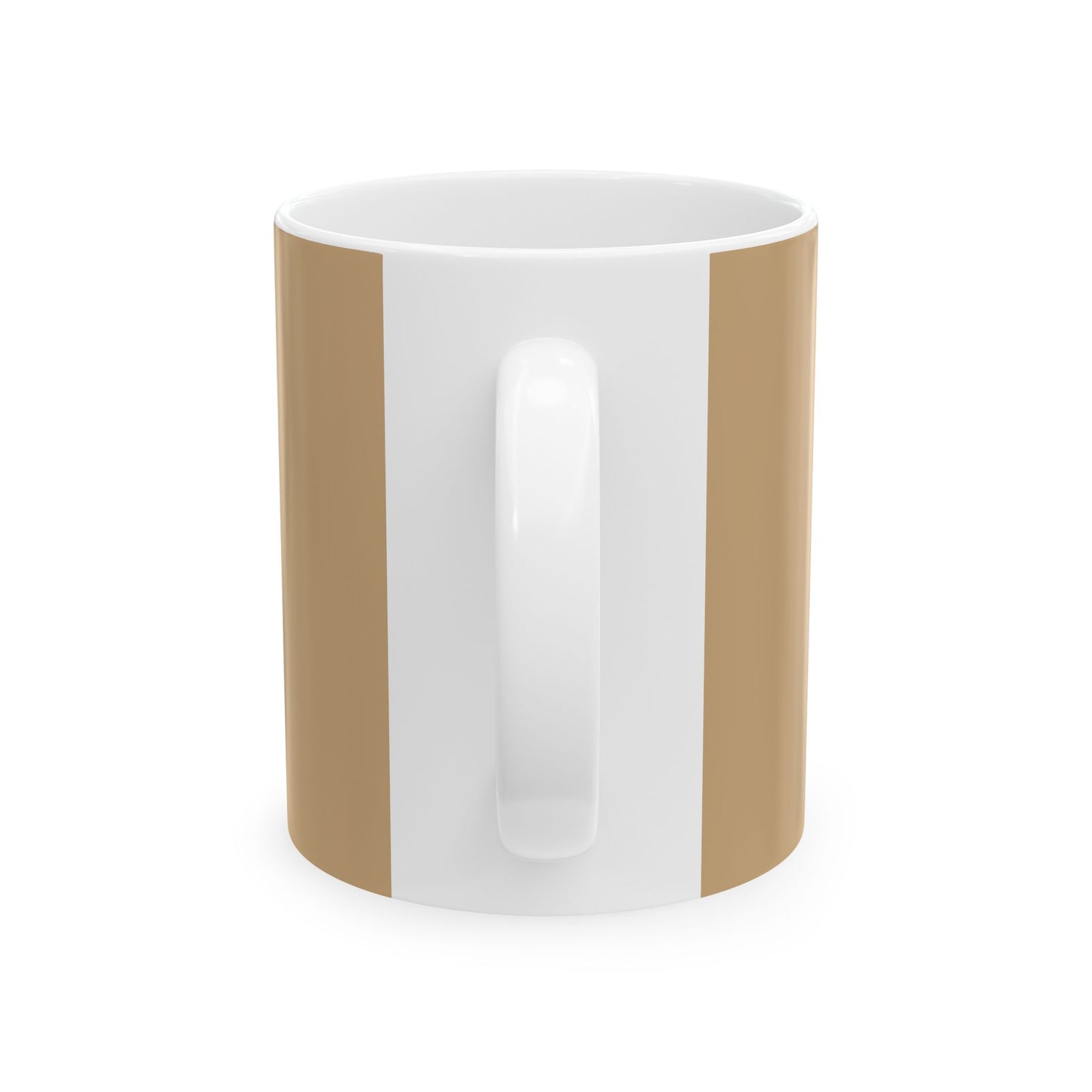 Paris Je T'aime Ceramic Mug — Retro Tan Coffee Cup, Parisian Travel Gift (11oz & 15oz)