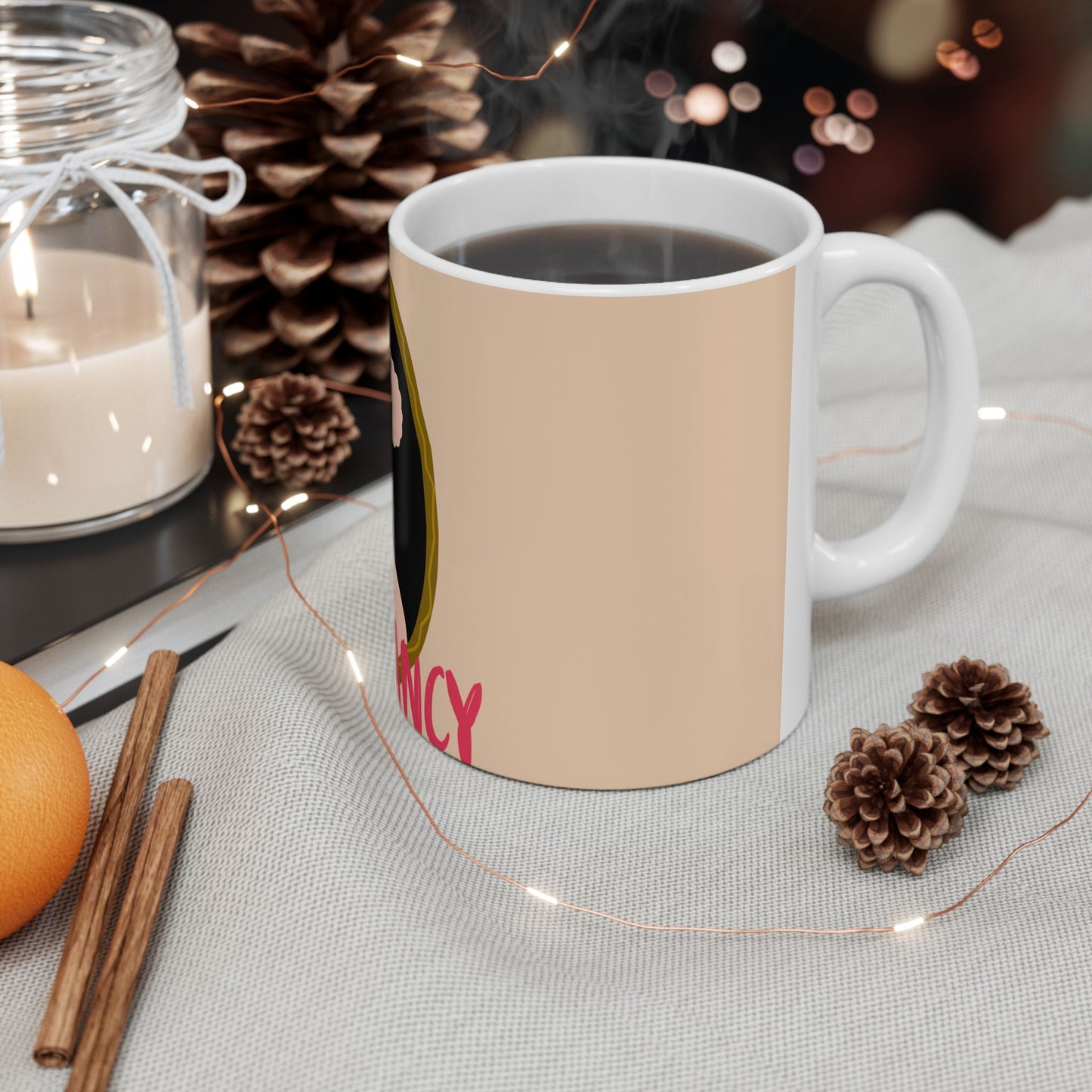 Stay Fancy Ceramic Mug — Ladies Beauty Coffee Cup (11oz/15oz)