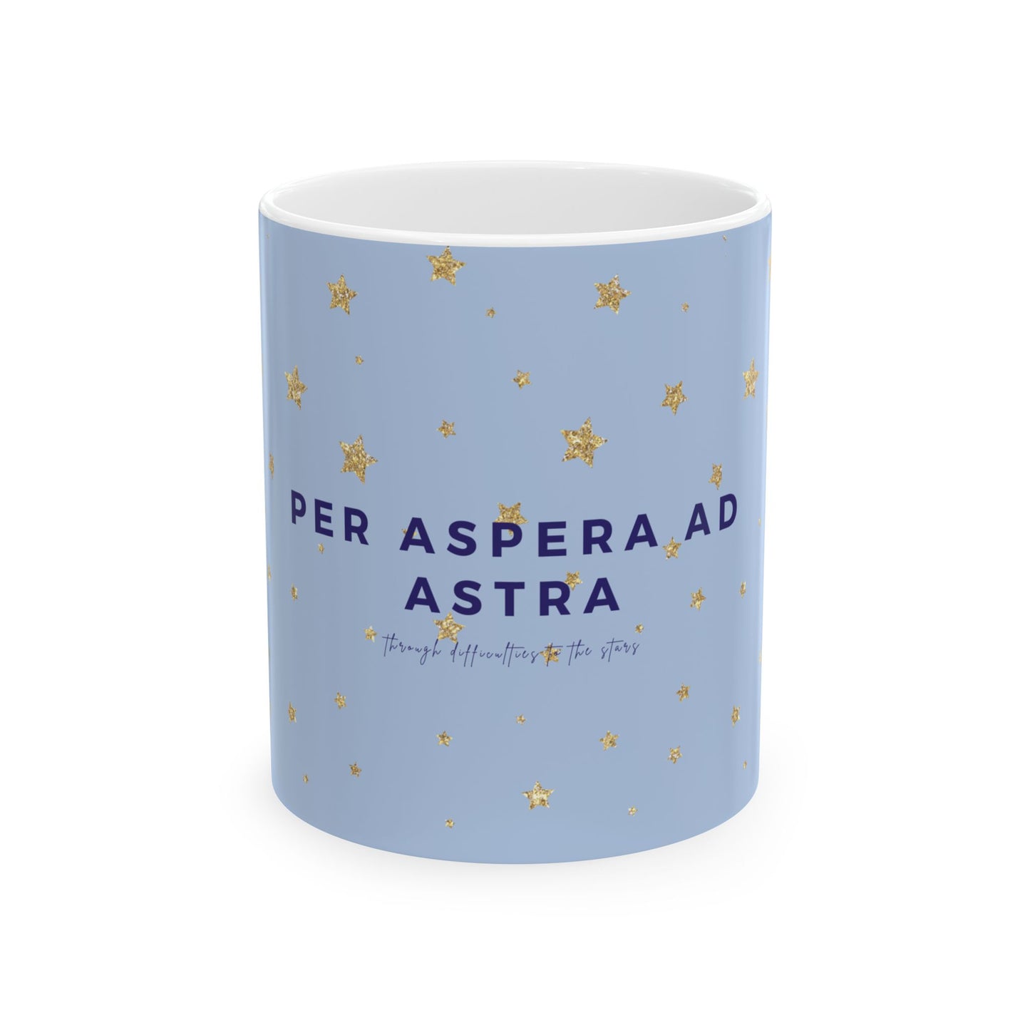 "Per aspera ad astra" Latin Quote Mug, Mourning Gift