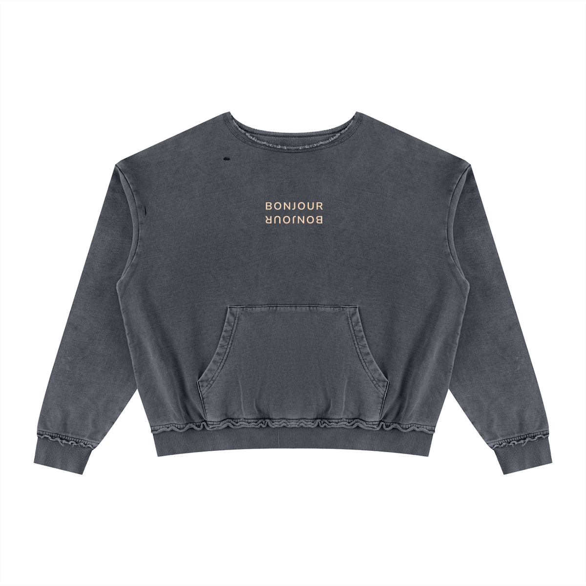 distressed grey sweatshirt
