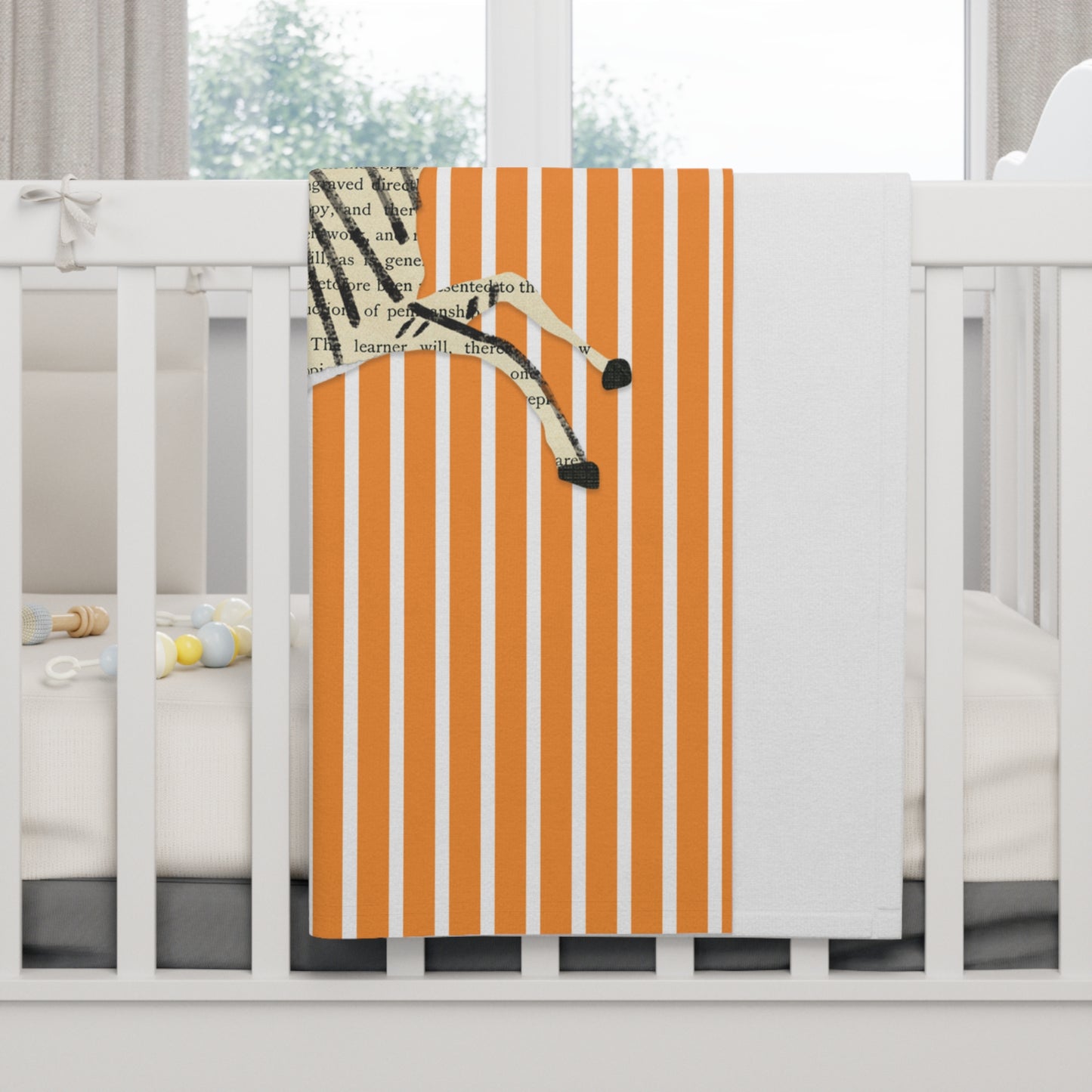 Cute Zebra Baby Blanket, ORANGE