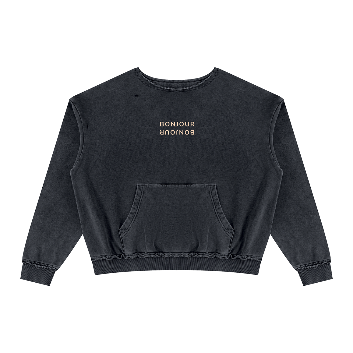 distressed sweatshirt black