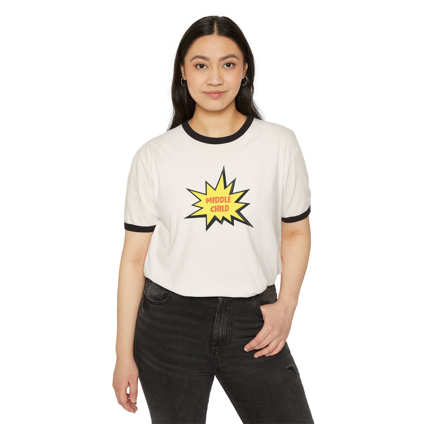 Middle Child Super Hero Ringer T-Shirt