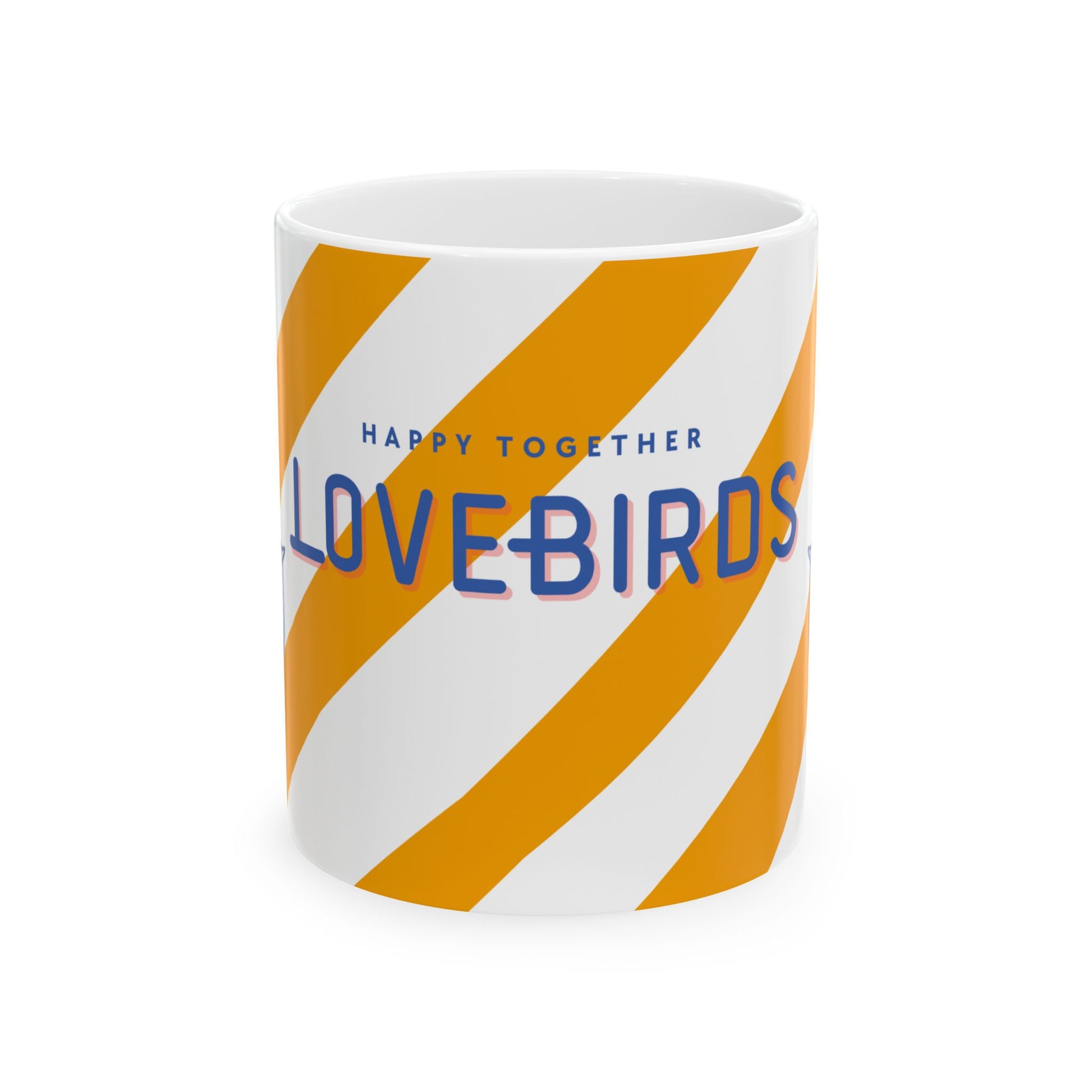 Preppy Couples Mug - Yellow stripes