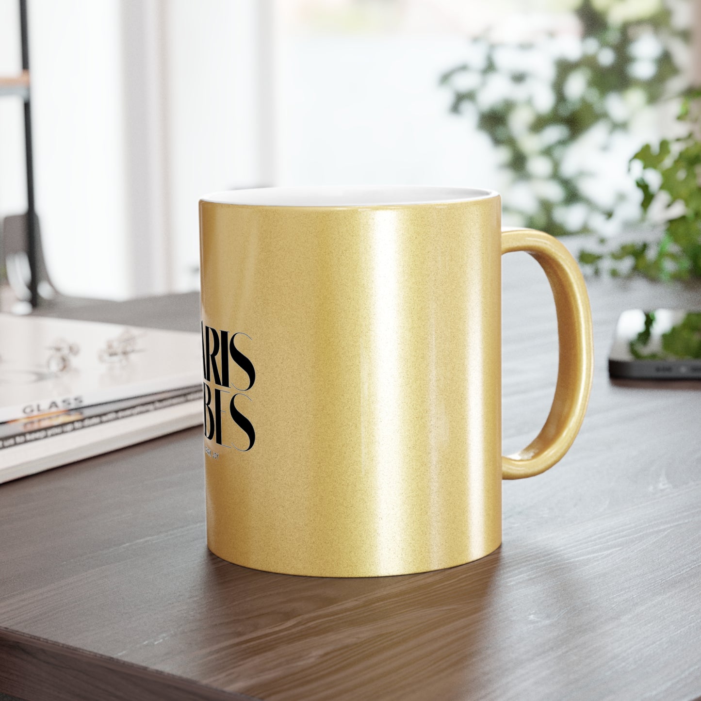 Metallic Paris Vibes Spark Joy Mug. Gold/Silver  — Holiday Collection