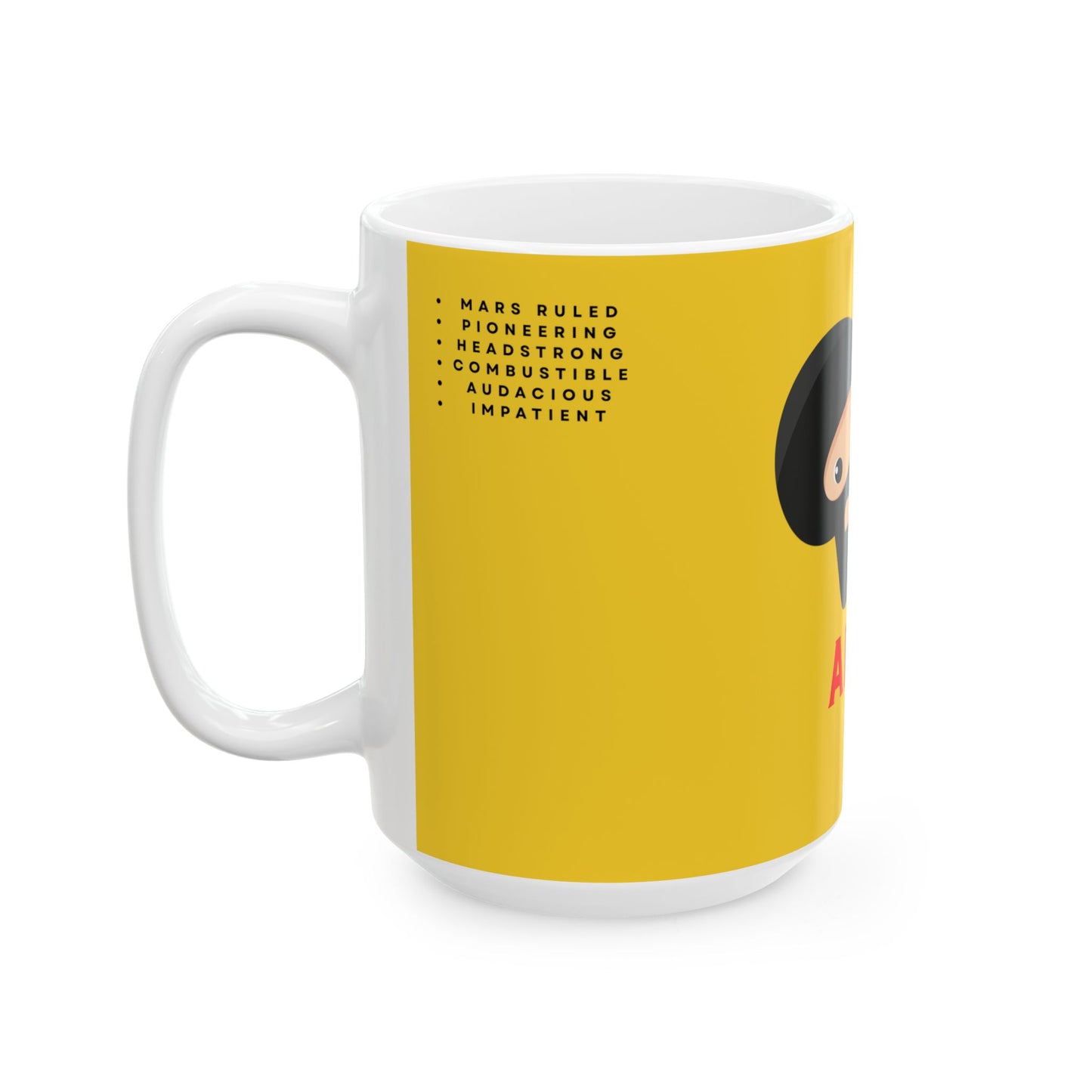 Astrological Wheel ARIES Mug,  Birthday Gift
