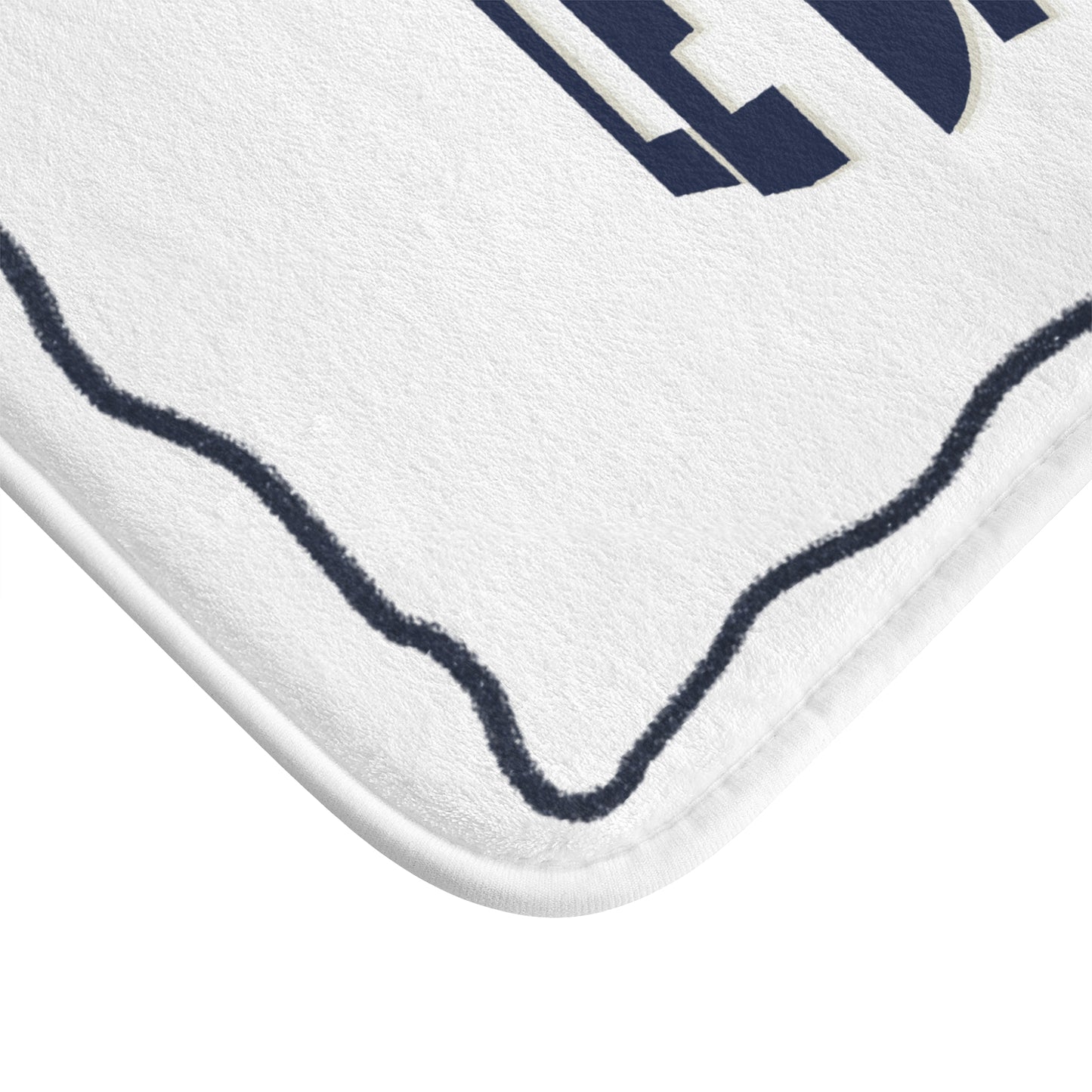 Le Bain Crisp WHITE Bath Mat | White French Bathroom Mat