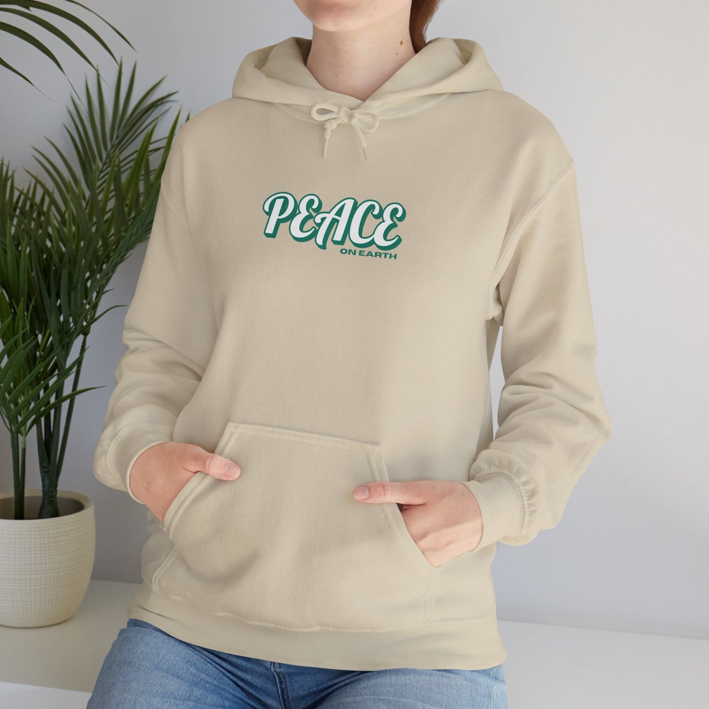 Peace on Earth Holiday Hoodie, Preppy Holiday