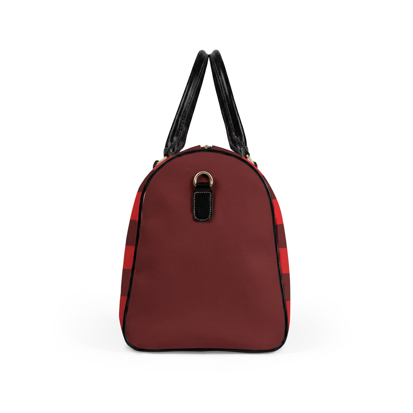 AMOUR Red Striped Leather Travel Bag, Romantic Gift