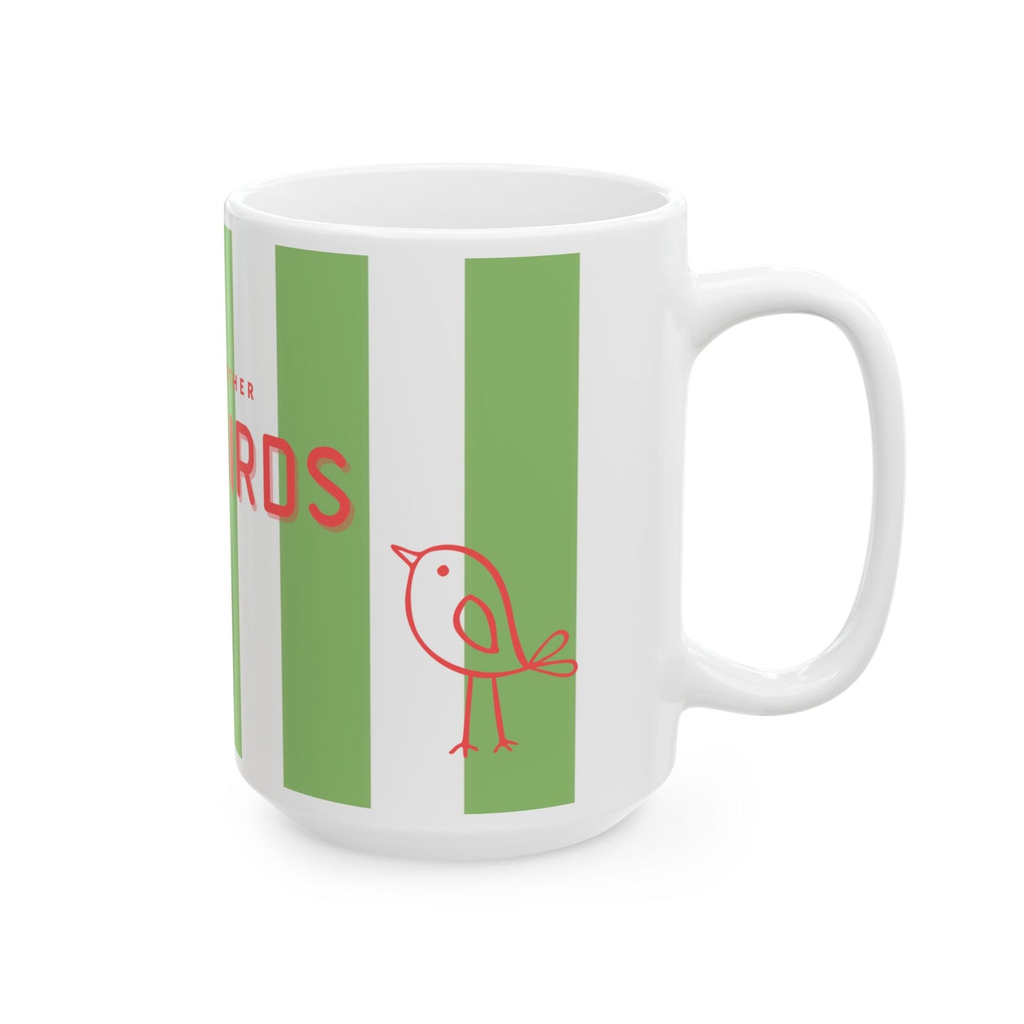 Preppy Mug - LOVEBIRDS - Happy Together, GREEN