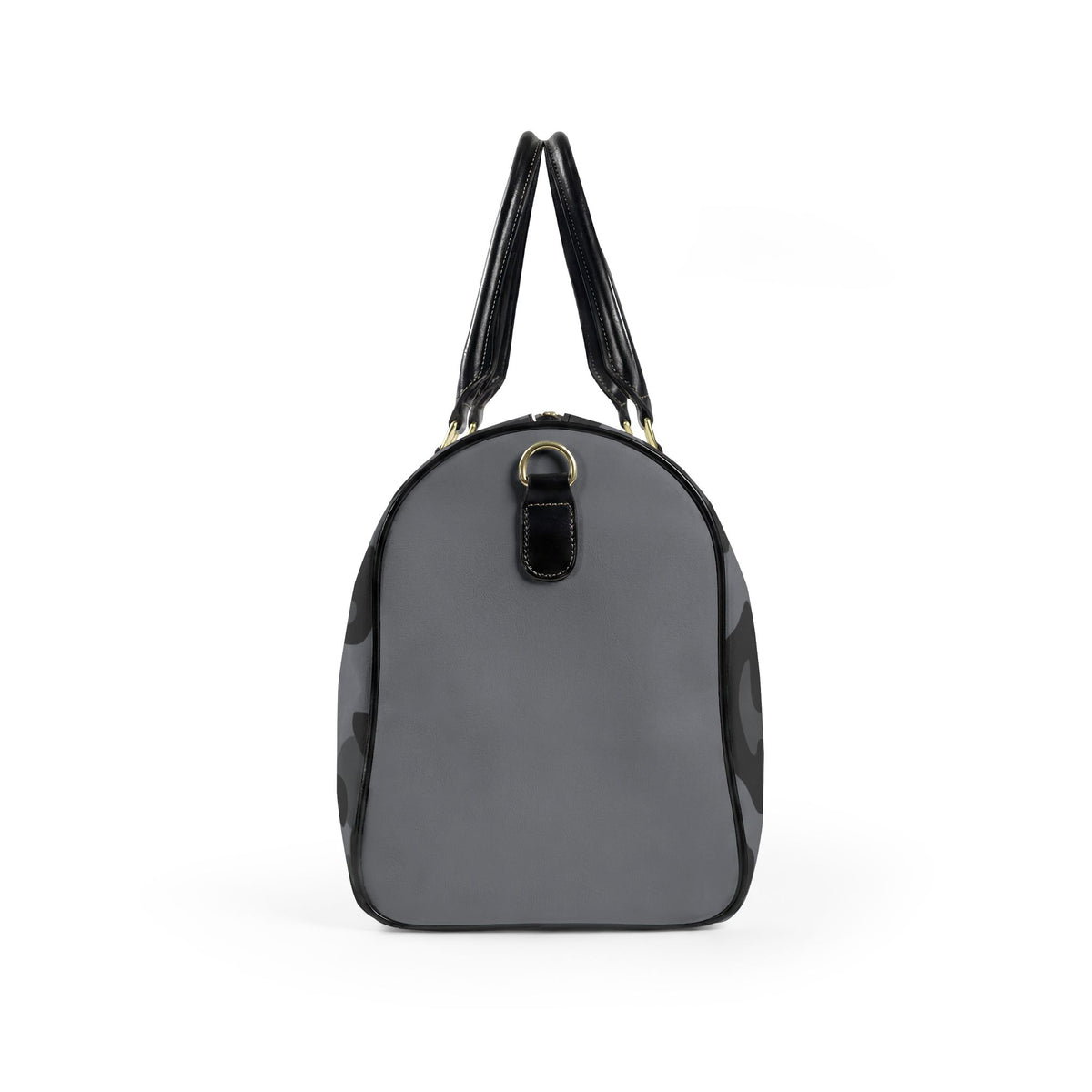 Weekender Travel Bag — Gray Leopard Faux Leather Duffle ("le weekend")
