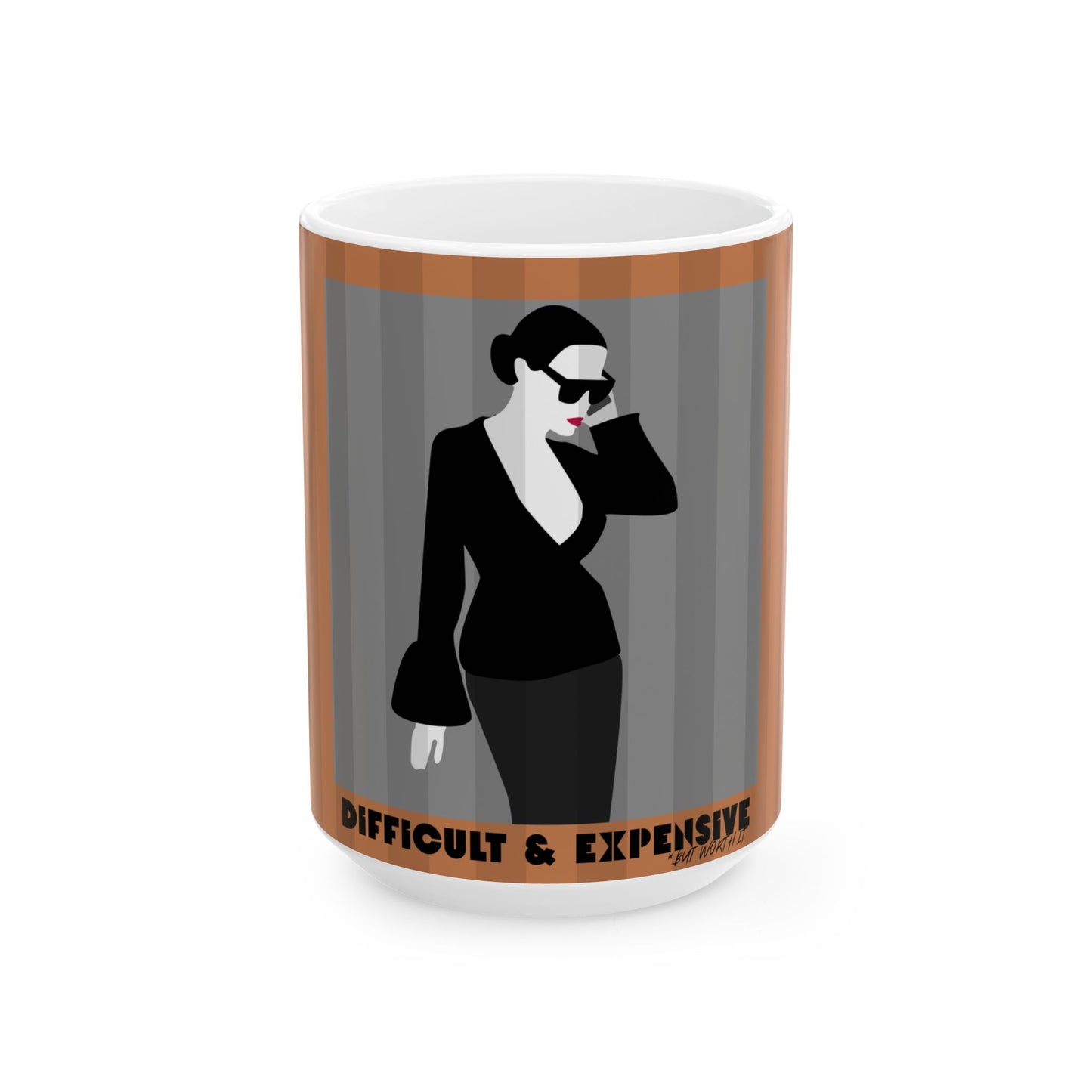 Beige cup holder with 'Elodie' branding on a white background