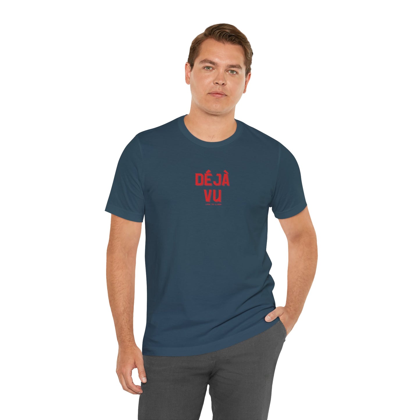 Deja Vu -" Living in the Illusion" Lightweight T-shirt, French Preppy