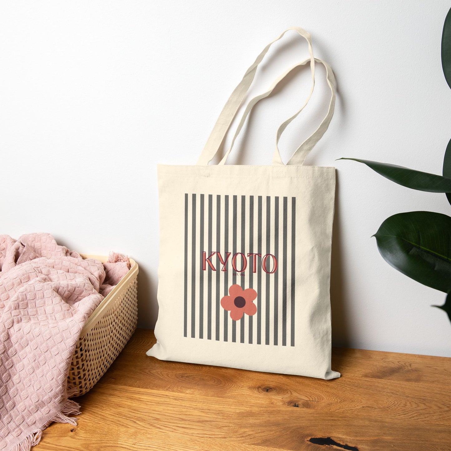 KYOTO Cotton Canvas Tote Bag - Global Nomad Edition