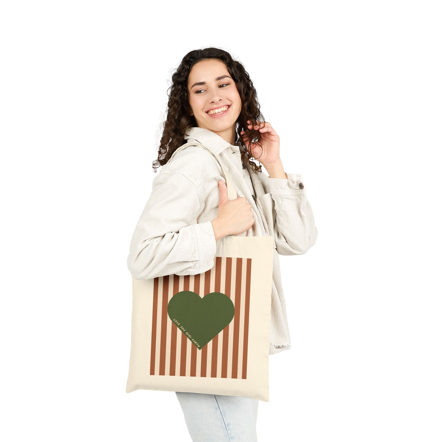Eco-Friendly "Earth Mama" Love Canvas Tote Bag