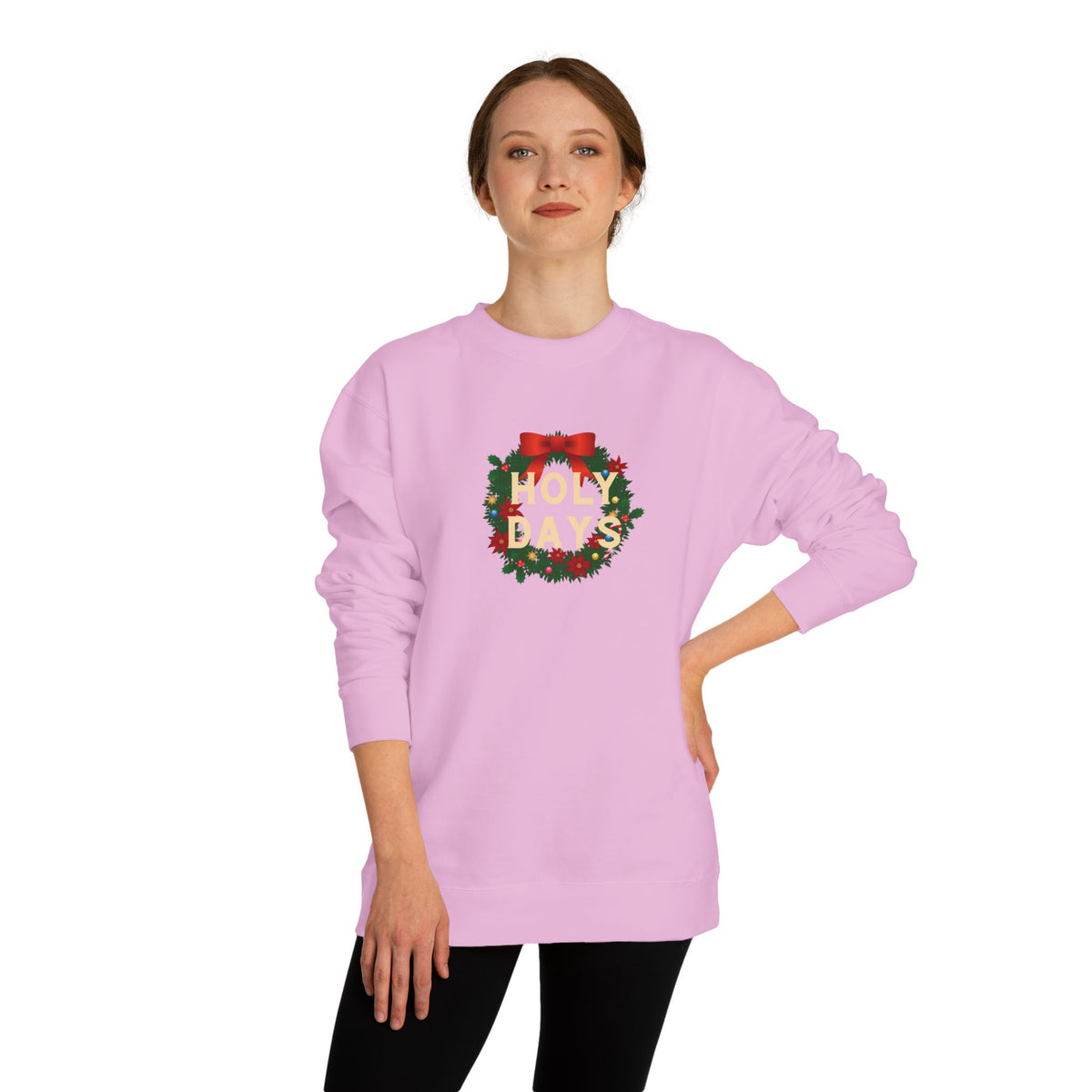 Holy Days Wreath Sweatshirt | Preppy Holiday Jumper
