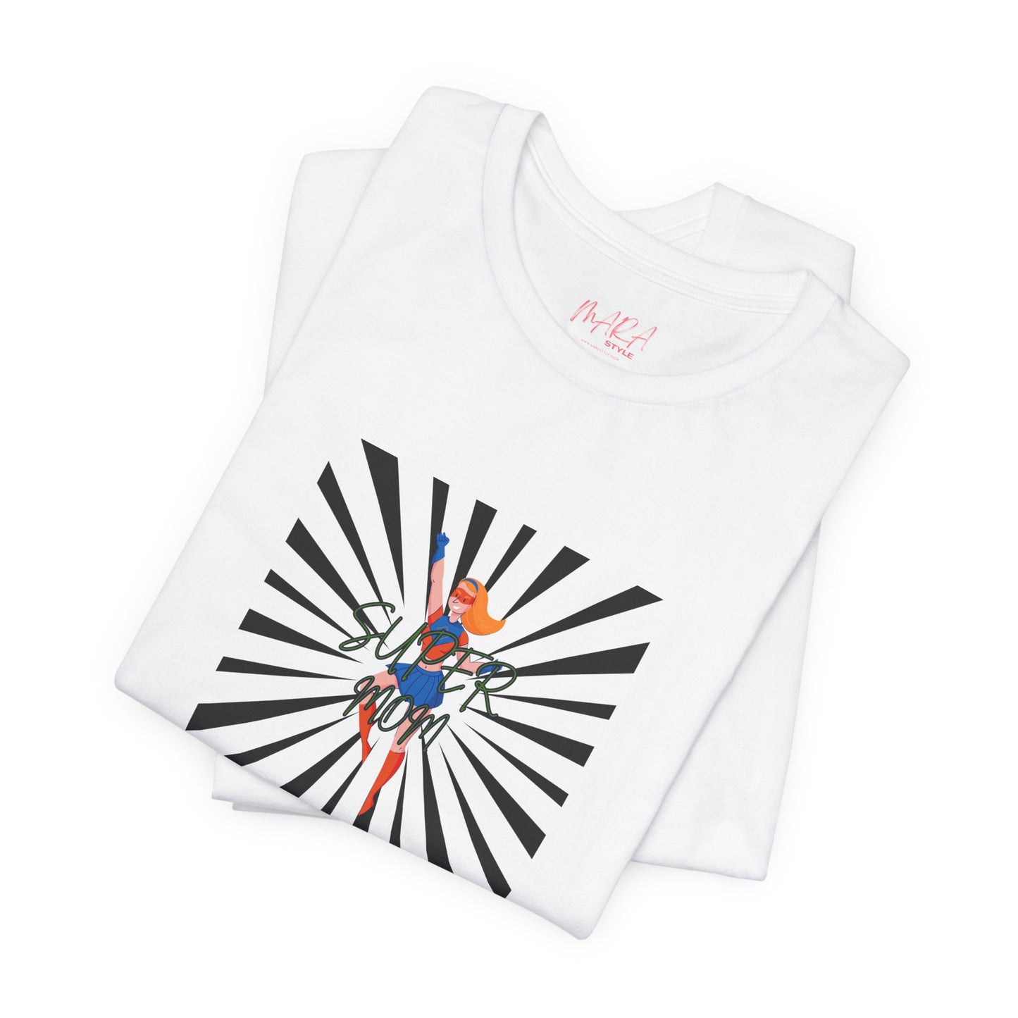 Super Mom Hero T-shirt, white