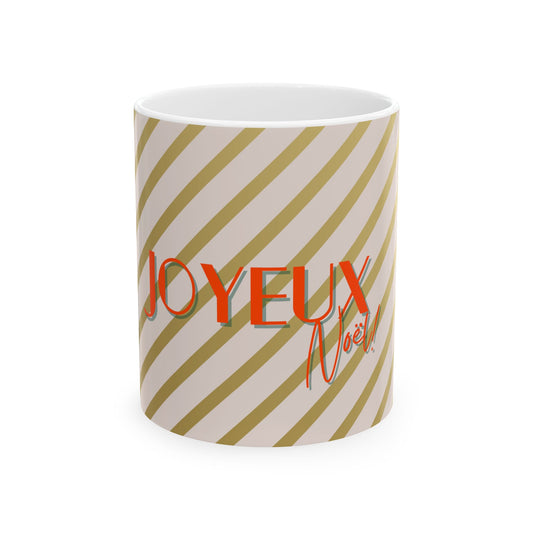 Festive "Joyeux Noel" Christmas Cup