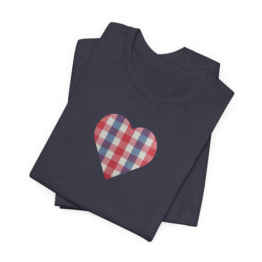 Gingham Heart Ladies Tee