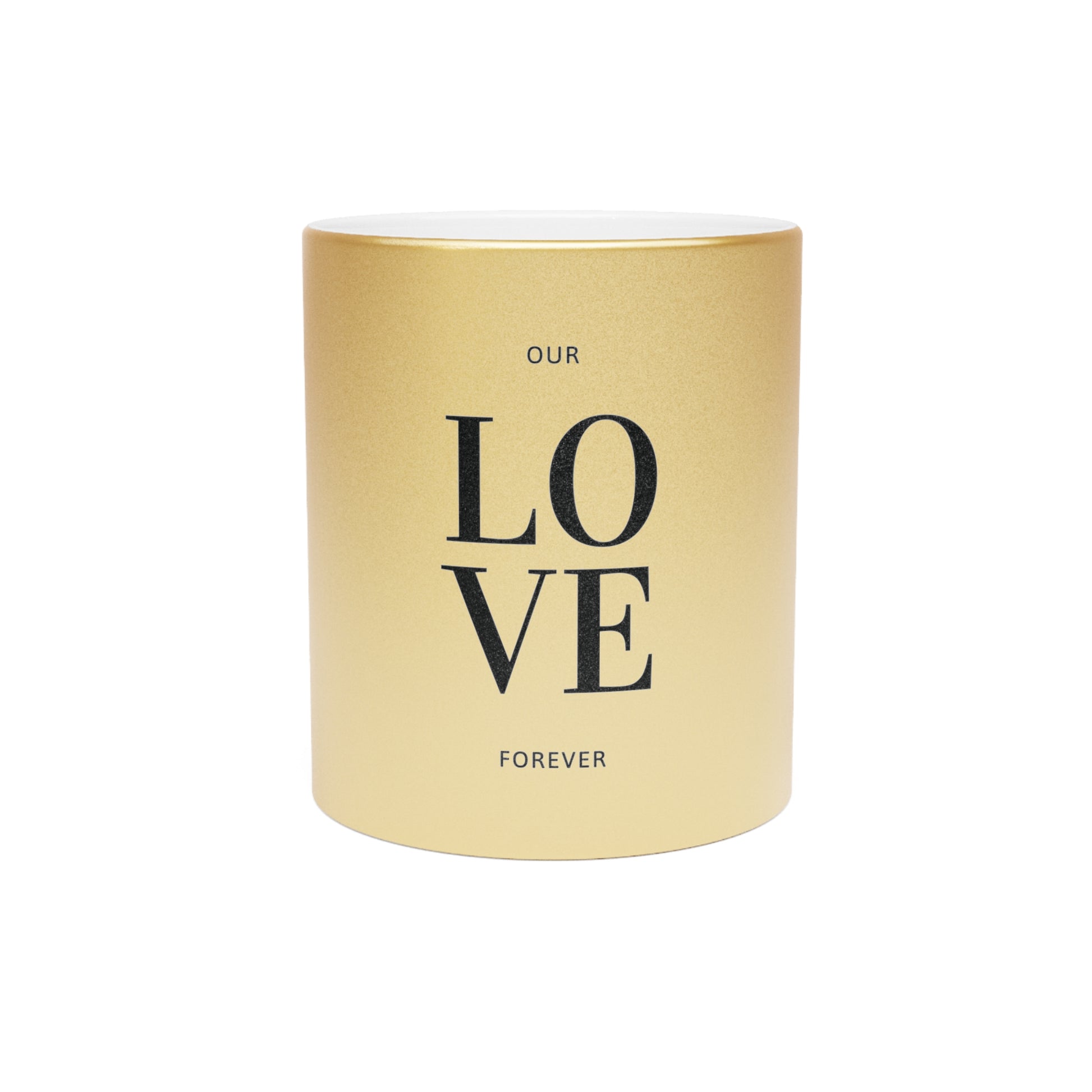 Gold Metallic LOVE Mug, Wedding Gift