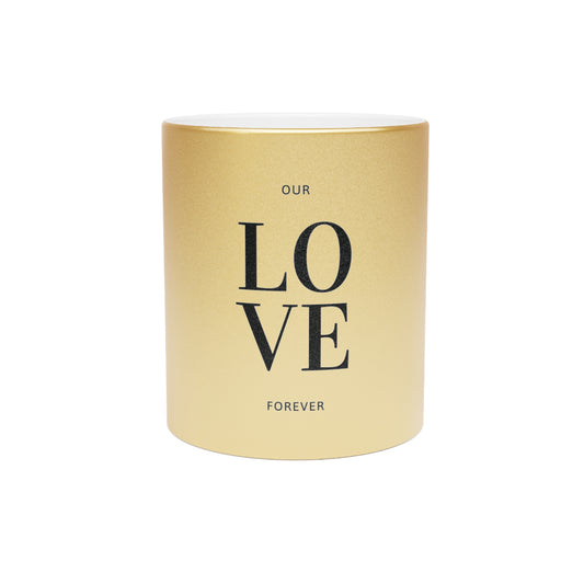 Gold Metallic LOVE Mug, Wedding Gift