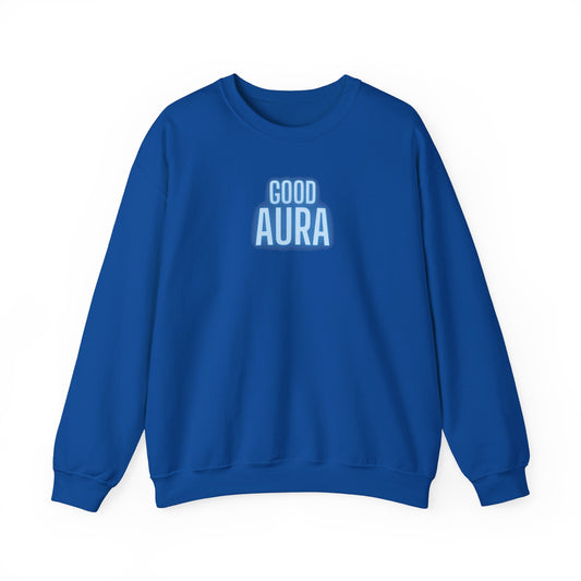 "Good Aura" Sweatshirt, Blue 