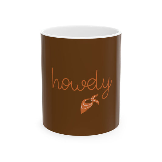 HOWDY Coffee Mug, Brown 