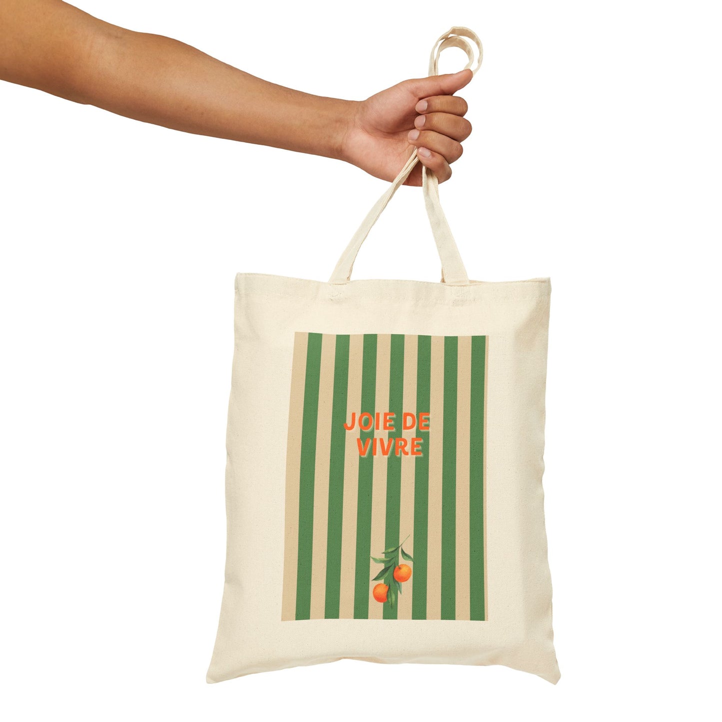 Joie de Vivre Cotton Beach Bag