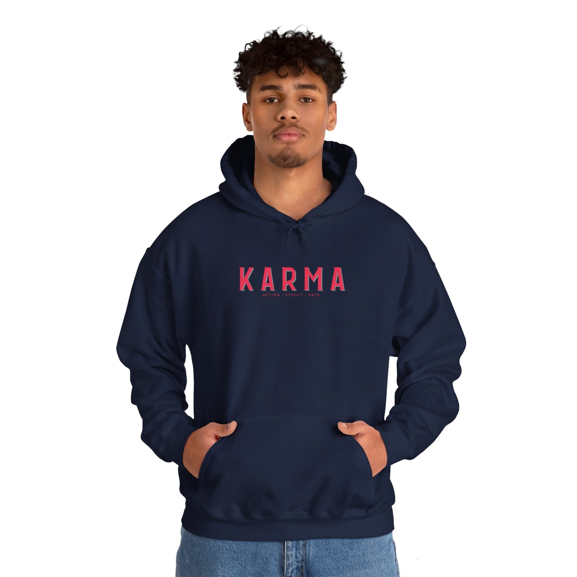 KARMA Street Style Hoodie, Navy 