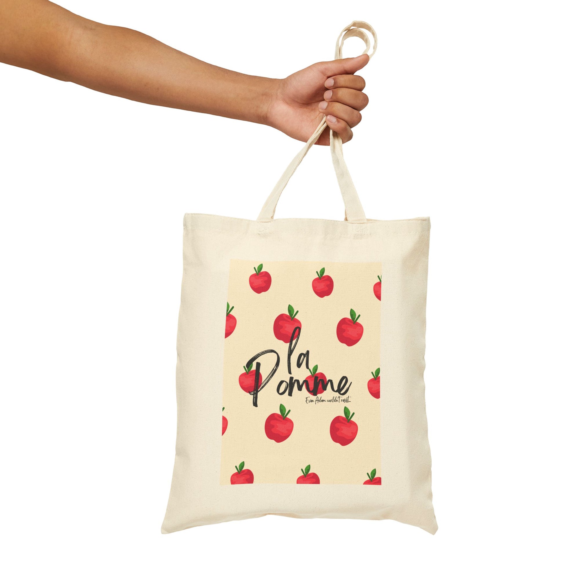 La Pomme "Apple" Cotton Canvas Tote Bag