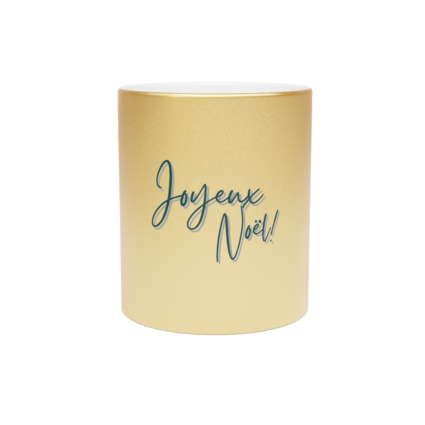 Metallic Christmas Mug, Gold 